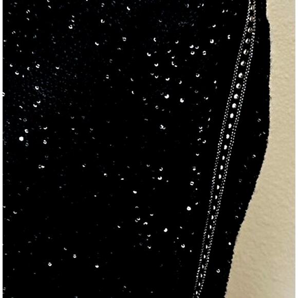 Sioni Sequin Beaded Black Cardigan Sweater SMALL Tweed Studded Designer $190 - Picture 8 of 8